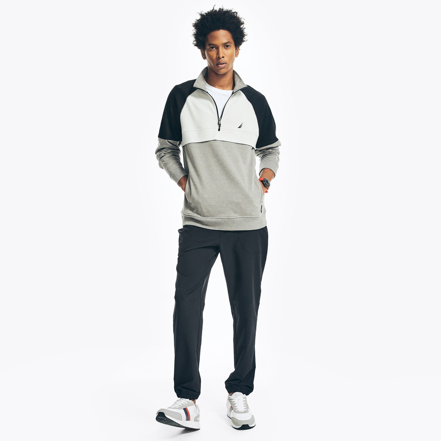 Мужская толстовка Nautica Navtech с молнией до четверти, цвет Stone Grey Heather Bros
Мужская толстовка Nautica Navtech с молнией до четверти, цвет Stone Grey Heather Bros