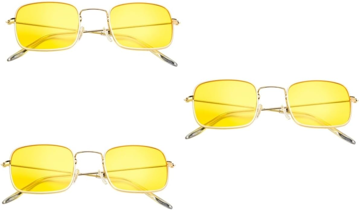 GALPADA 3 шт. Ретро квадратные солнцезащитные очки для женщин. Стильные декоративные очки для вечеринок и пляжного отдыха. Легкие модные очки с желтыми линзами в винтажном стиле, Yellowx3pcs
GALPADA 3 шт. Ретро квадратные солнцезащитные очки для женщин. Стильные декоративные очки для вечеринок и пляжного отдыха. Легкие модные очки с желтыми линзами в винтажном стиле, Yellowx3pcs