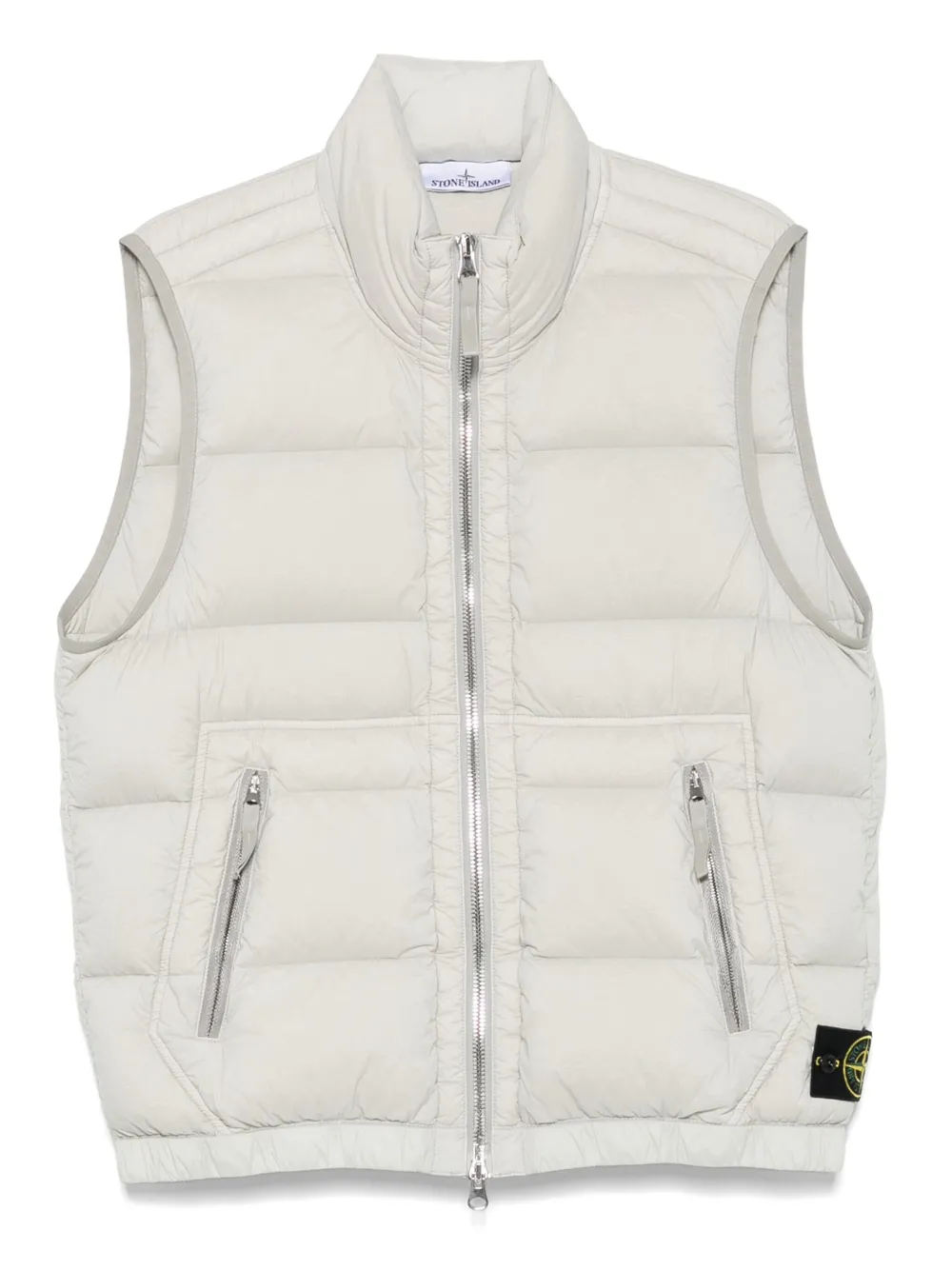 Стеганый жилет на молнии Stone Island, нейтральный
Стеганый жилет на молнии Stone Island, нейтральный
