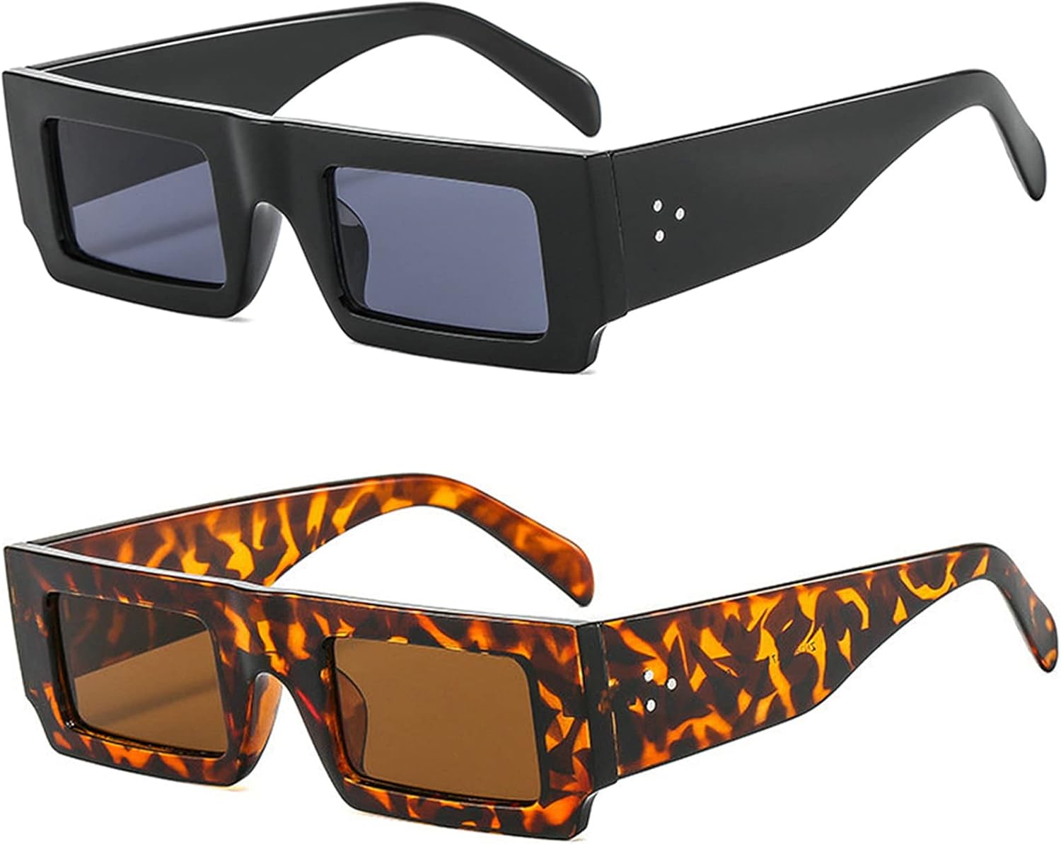 Солнцезащитные очки COTIA в винтажном прямоугольном стиле для женщин и мужчин, ретро, маленькая оправа, хип-хоп, модные солнцезащитные очки с защитой от УФ-излучения UV400, 2pcs Black+leopard
Солнцезащитные очки COTIA в винтажном прямоугольном стиле для женщин и мужчин, ретро, маленькая оправа, хип-хоп, модные солнцезащитные очки с защитой от УФ-излучения UV400, 2pcs Black+leopard