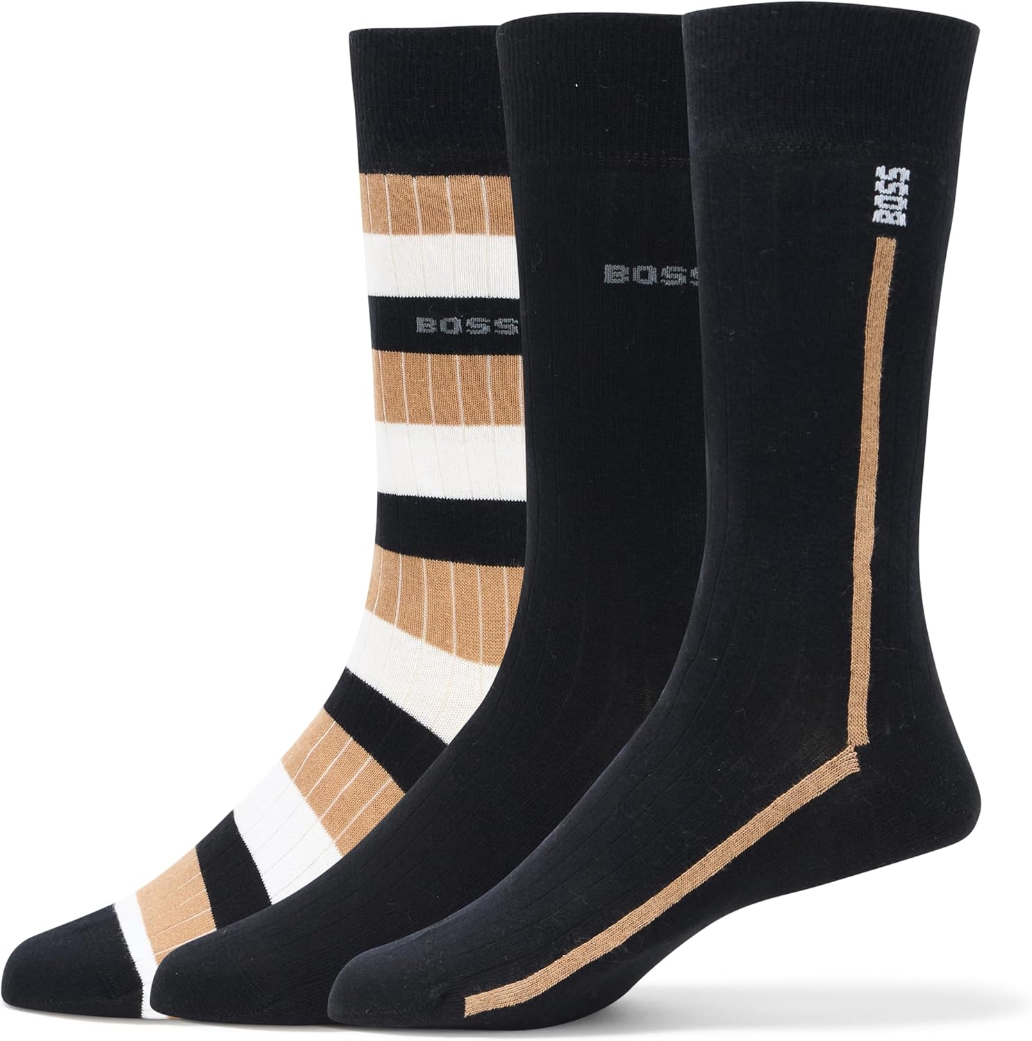 BOSS Мужские носки с ребристым дизайном (3 пары), Black Crow
BOSS Мужские носки с ребристым дизайном (3 пары), Black Crow