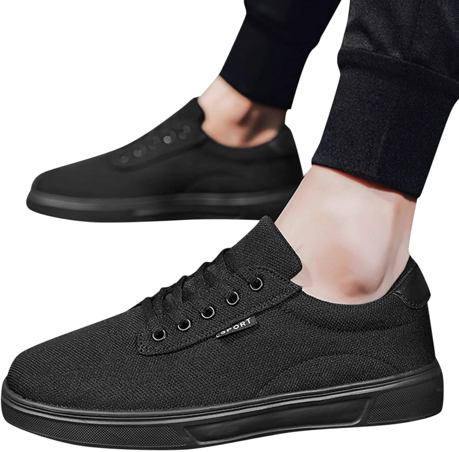 Мужская мода Hbeylia Повседневная обувь Дышащие шнурки Мягкая подошва Ходовая обувь Нескользящая Широкая обувь Кроссовки Универсальная ходовая тканевая обувь Спортивная повседневная обувь, черный
Мужская мода Hbeylia Повседневная обувь Дышащие шнурки Мягкая подошва Ходовая обувь Нескользящая Широкая обувь Кроссовки Универсальная ходовая тканевая обувь Спортивная повседневная обувь, черный