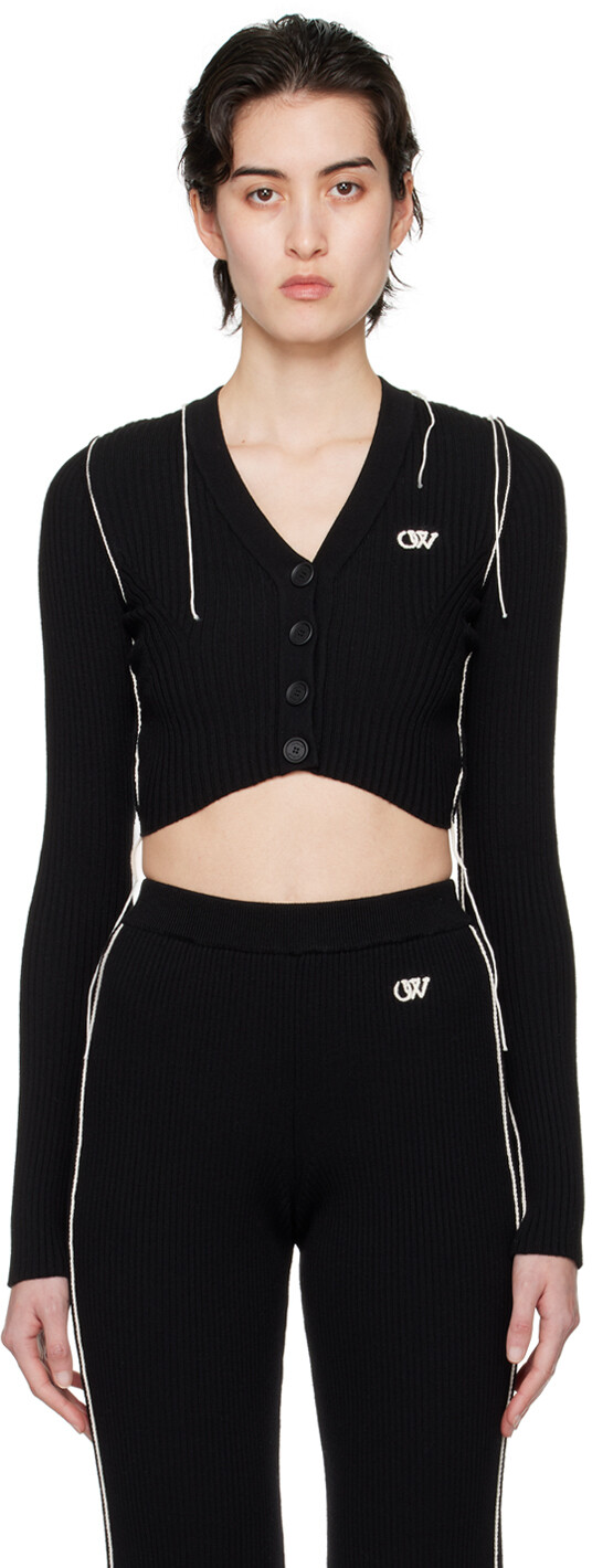 Черный кардиган с окантовкой Off-White 
Черный кардиган с окантовкой Off-White