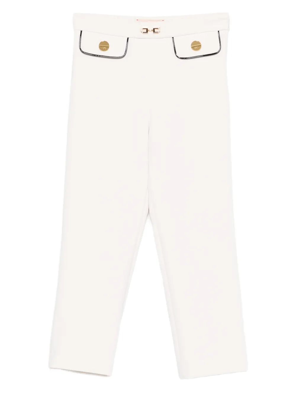Брюки с контрастной окантовкой и золотыми пуговицами Elisabetta Franchi La Mia Bambina, белый
Брюки с контрастной окантовкой и золотыми пуговицами Elisabetta Franchi La Mia Bambina, белый