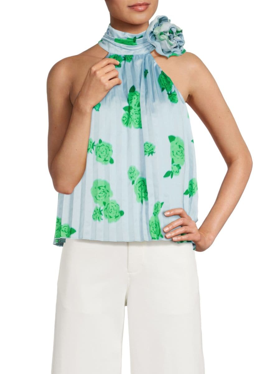Цветочный плиссированный топ Area Stars, светло-синий
Цветочный плиссированный топ Area Stars, светло-синий