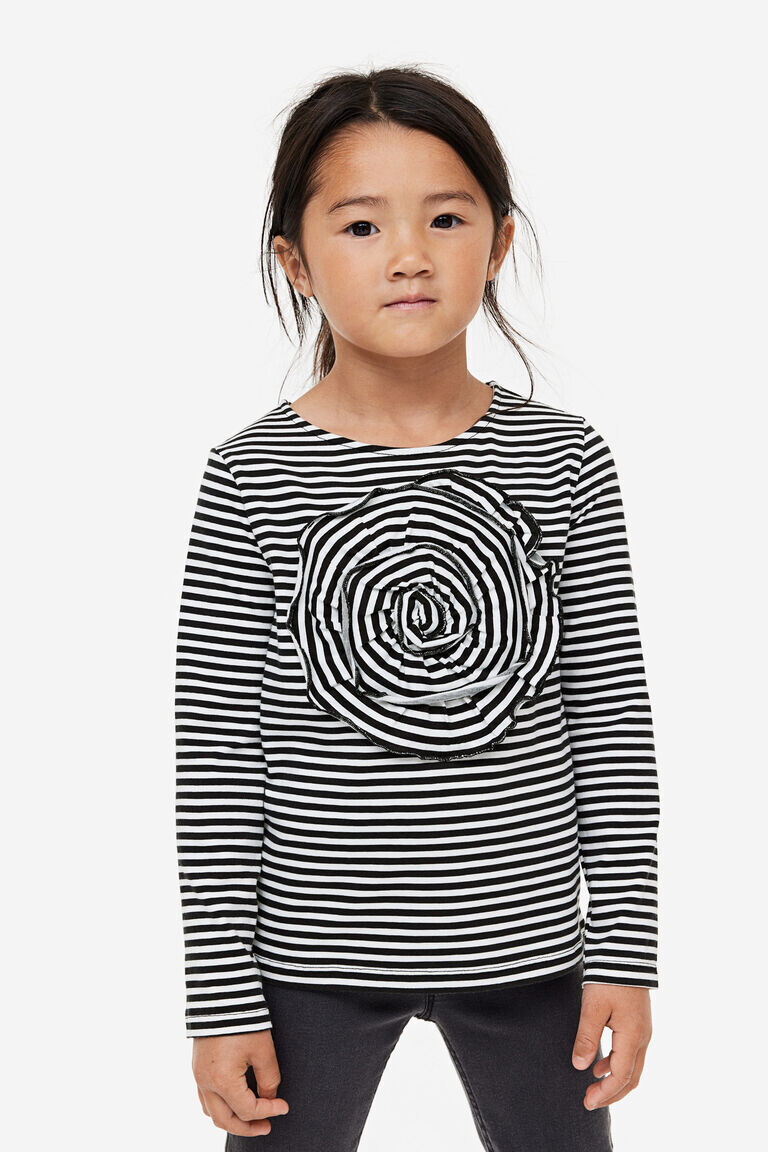 Топ из джерси с аппликациями H&M, черный
Топ из джерси с аппликациями H&M, черный