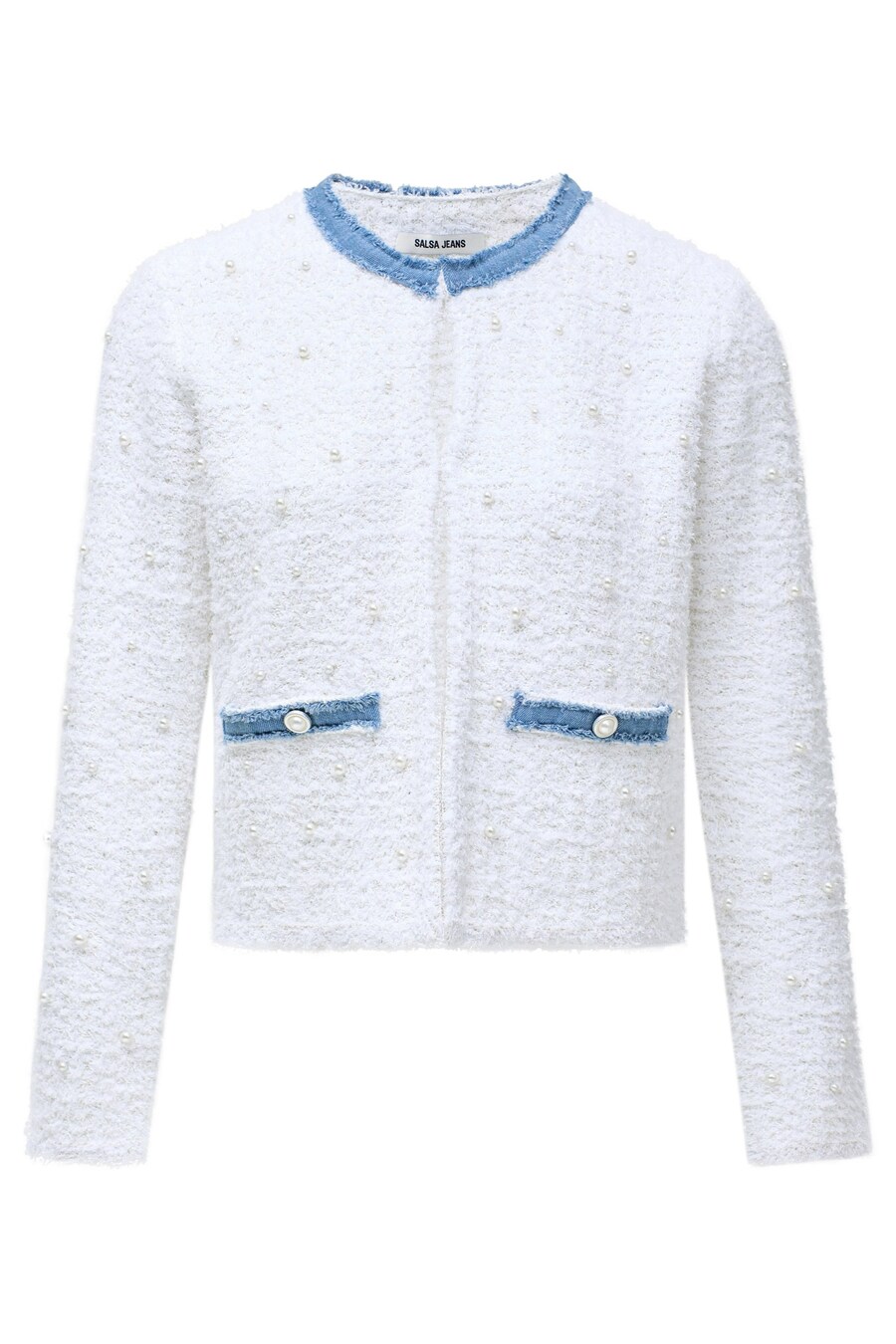 Вязаный кардиган Salsa Jeans Perlen, белый
Вязаный кардиган Salsa Jeans Perlen, белый