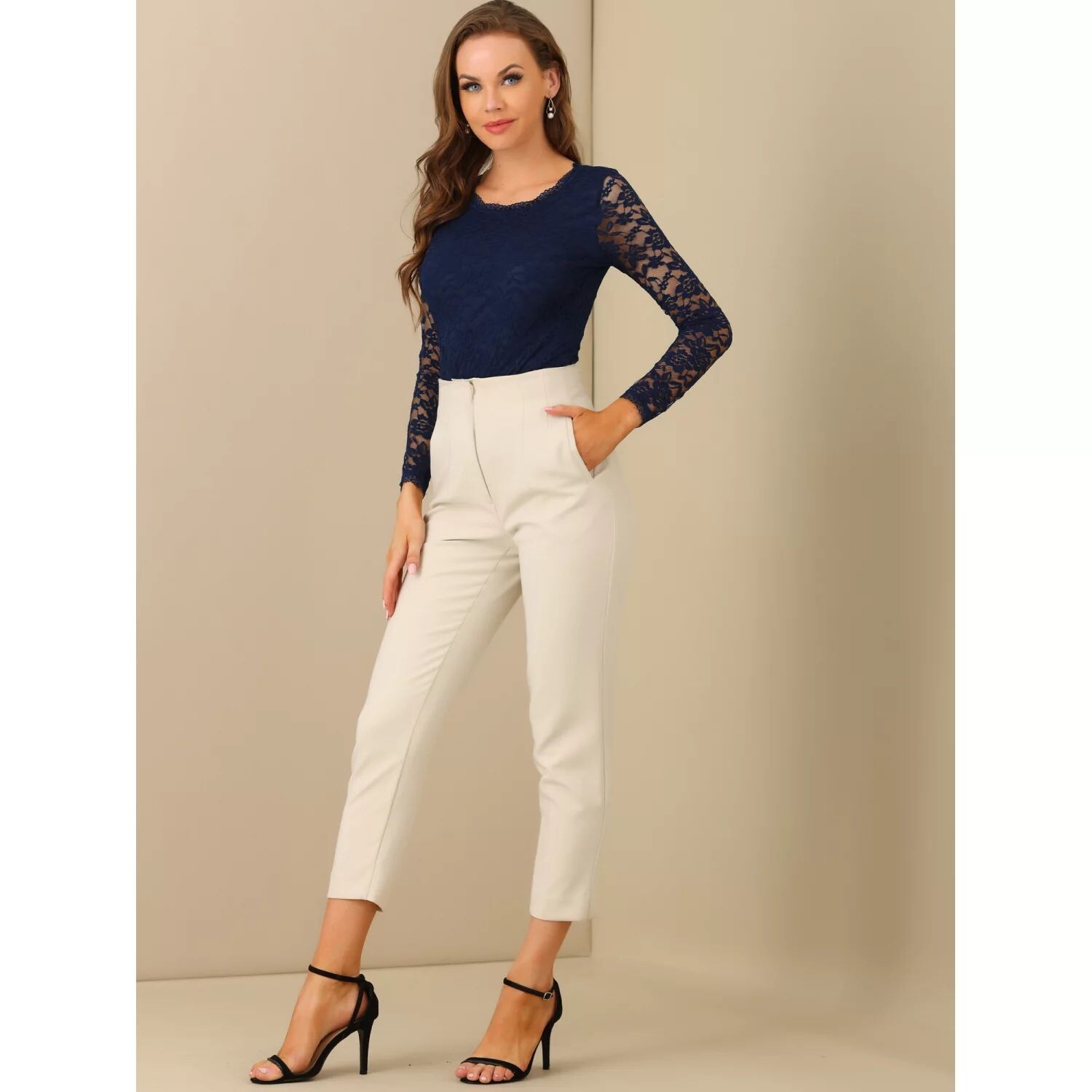 Женская кружевная блузка с круглым вырезом и длинными рукавами, прозрачная цветочная вышивка ALLEGRA K, светло-синий
Женская кружевная блузка с круглым вырезом и длинными рукавами, прозрачная цветочная вышивка ALLEGRA K, светло-синий