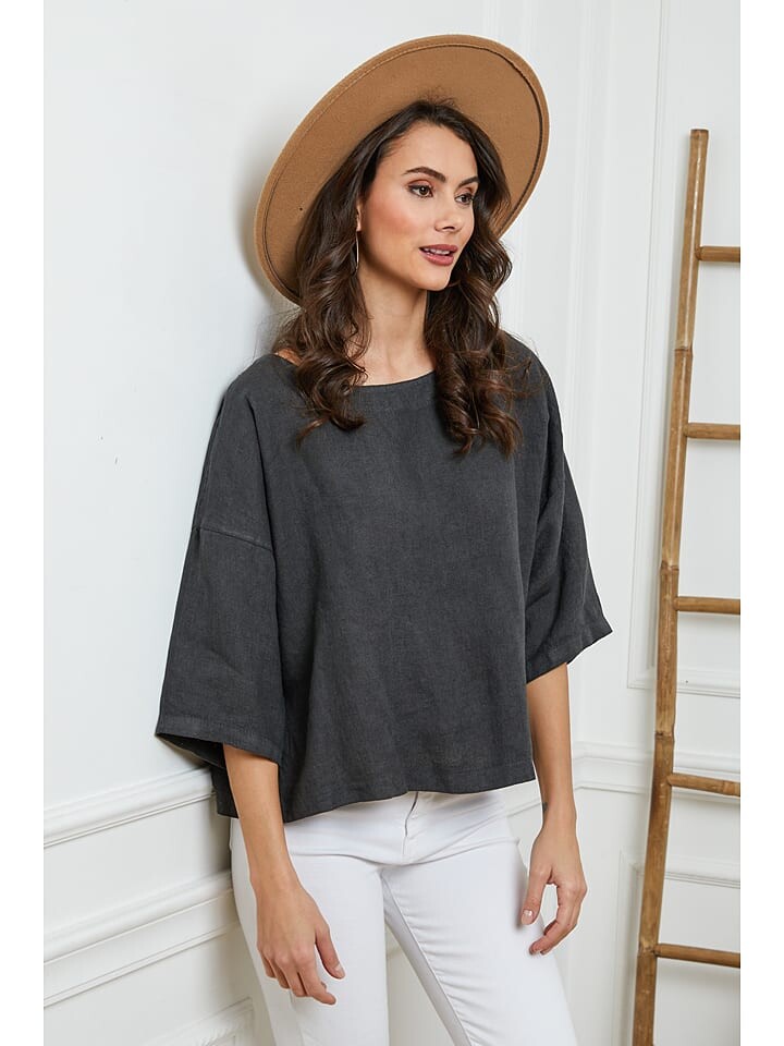 Блуза La Compagnie Du Lin, антрацит
Блуза La Compagnie Du Lin, антрацит