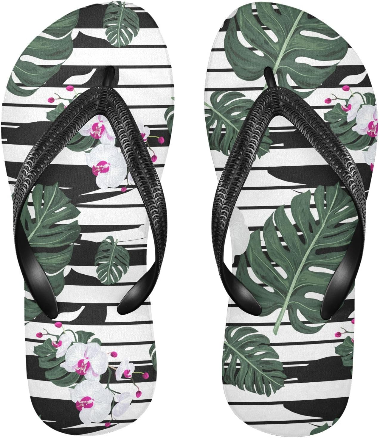 Вьетнамки с монстерой и полоской орхидеи, белые пляжные шлепанцы для душа, резиновые нескользящие летние тапочки для мужчин и женщин Sinestour
Вьетнамки с монстерой и полоской орхидеи, белые пляжные шлепанцы для душа, резиновые нескользящие летние тапочки для мужчин и женщин Sinestour