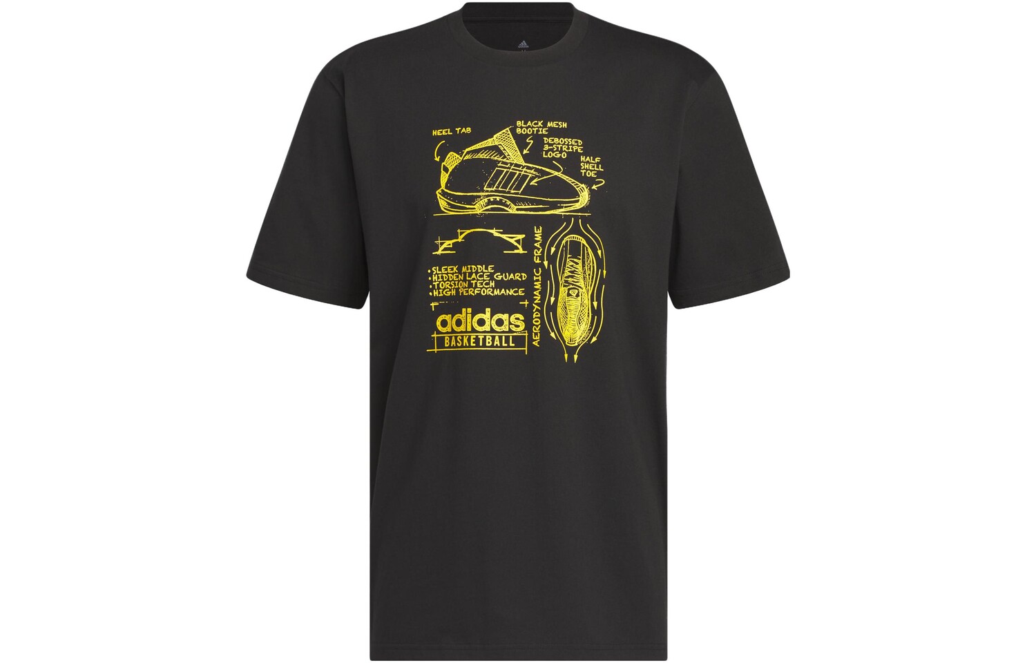 Футболка мужская черная Adidas, черный 
Футболка мужская черная Adidas, черный