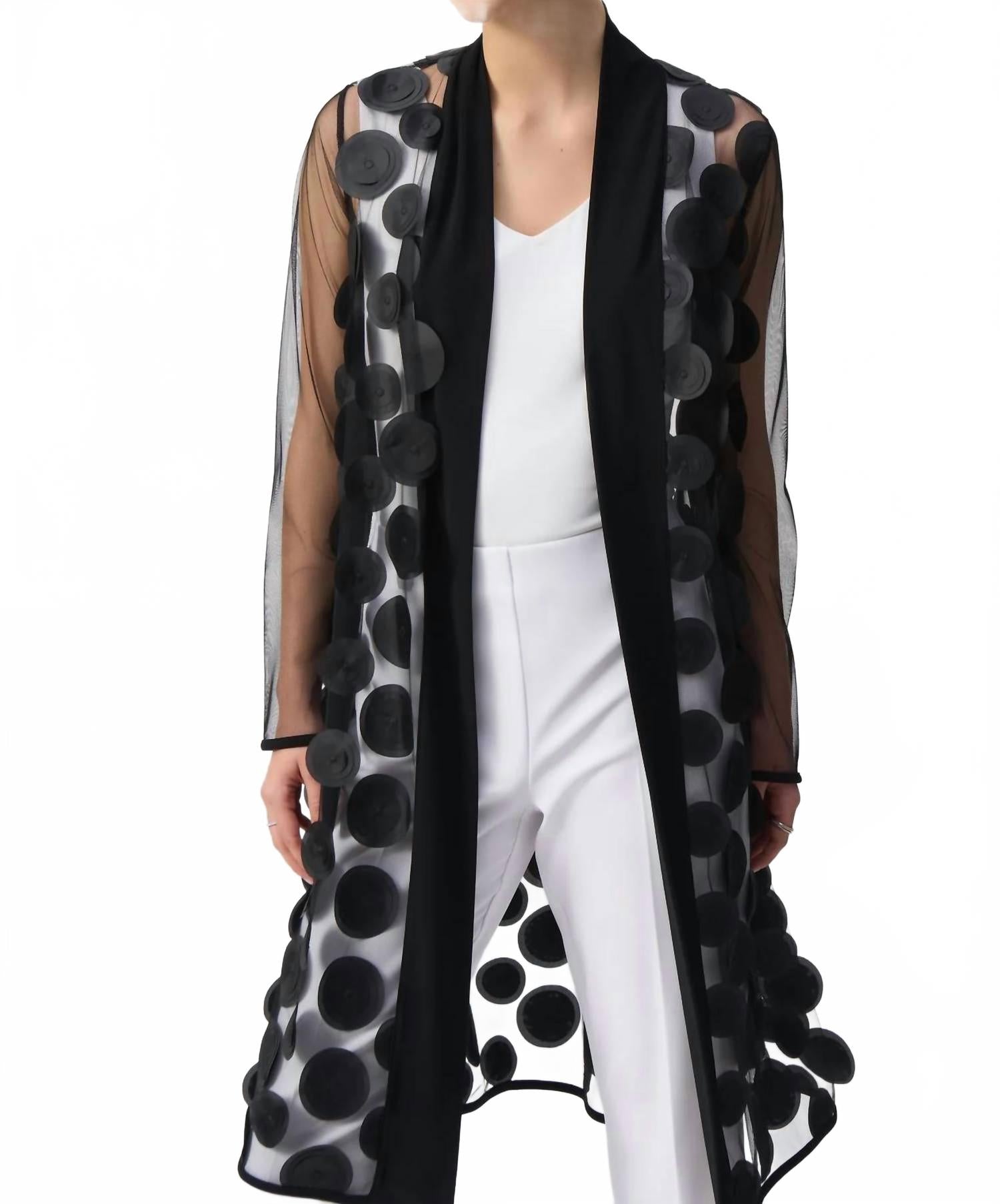 Дождевик Dot Sheer в черном цвете Joseph Ribkoff
Дождевик Dot Sheer в черном цвете Joseph Ribkoff