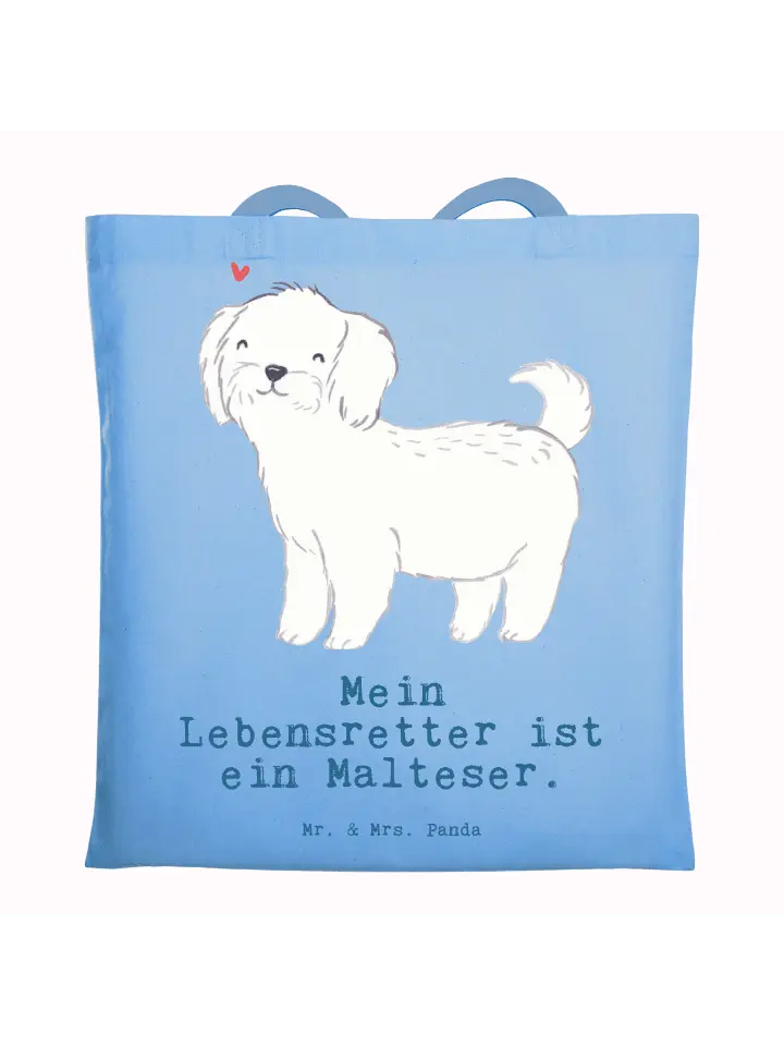 Сумка для переноски Mr & Mrs Panda Malteser Lebensretter, небесно-синий 
Сумка для переноски Mr & Mrs Panda Malteser Lebensretter, небесно-синий