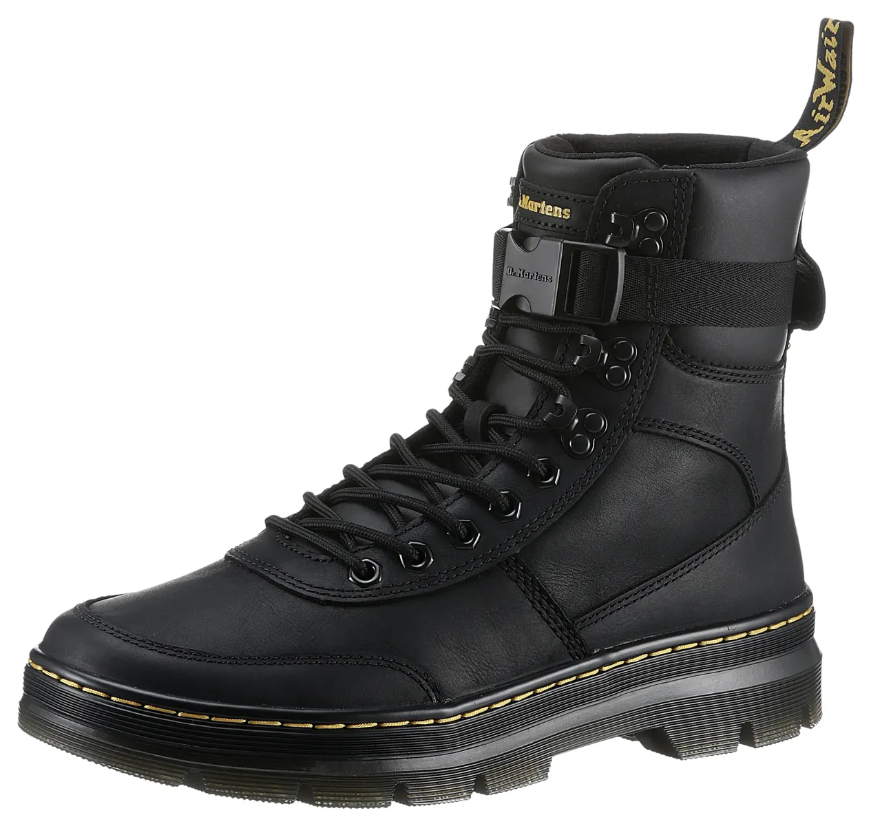 Ботинки DR. MARTENS на шнуровке Combs Tech с декоративными ремешками и застежкой-клипсой, черный
Ботинки DR. MARTENS на шнуровке Combs Tech с декоративными ремешками и застежкой-клипсой, черный