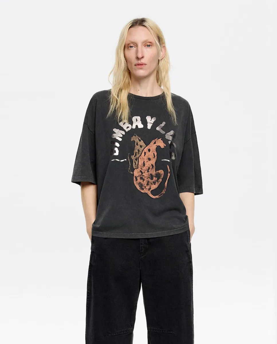 Женская футболка с короткими рукавами и круглым вырезом Bimba y Lola, черный
Женская футболка с короткими рукавами и круглым вырезом Bimba y Lola, черный