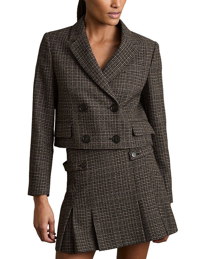 Укороченный фактурный блейзер Vienna REISS, коричневый
Укороченный фактурный блейзер Vienna REISS, коричневый