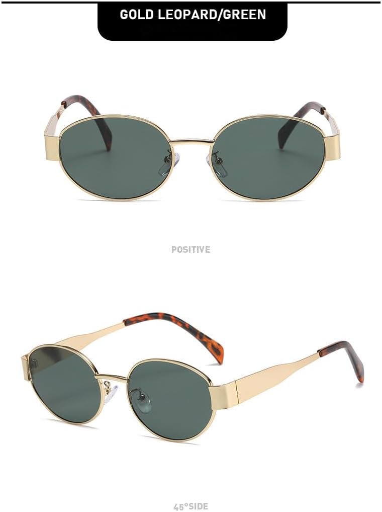 Ретро овальные солнцезащитные очки для женщин и мужчин, дизайнерские модные солнцезащитные очки в классической металлической оправе, защита от УФ-излучения UV400 Generic, Gold/Green
Ретро овальные солнцезащитные очки для женщин и мужчин, дизайнерские модные солнцезащитные очки в классической металлической оправе, защита от УФ-излучения UV400 Generic, Gold/Green