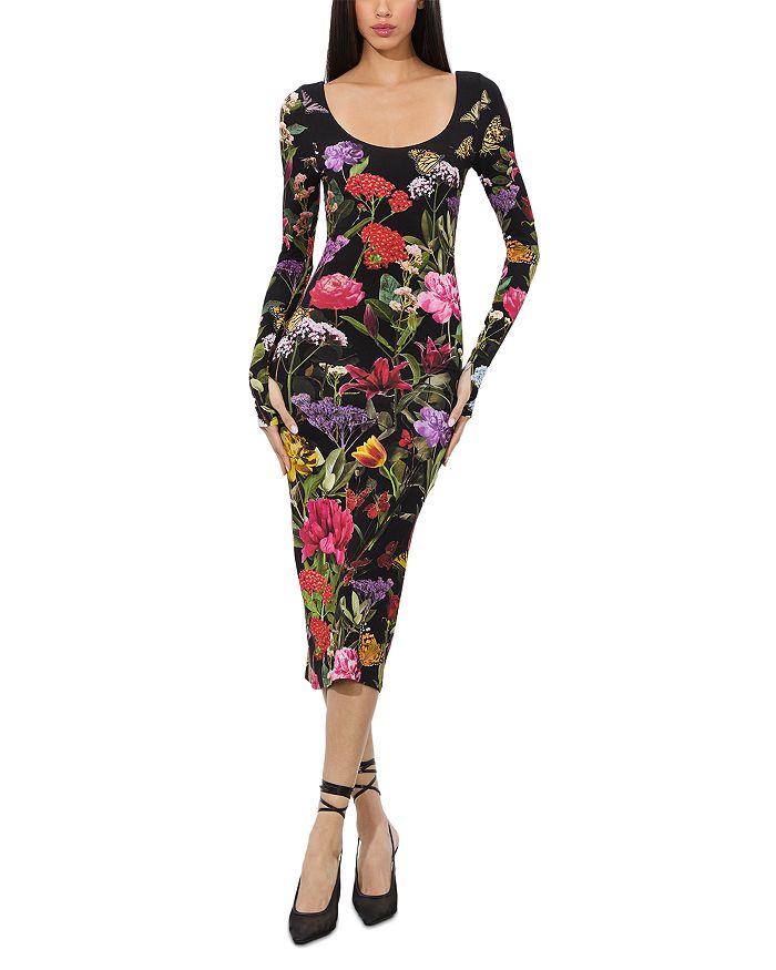 Платье-миди с круглым вырезом Delora Alice and Olivia, черный
Платье-миди с круглым вырезом Delora Alice and Olivia, черный