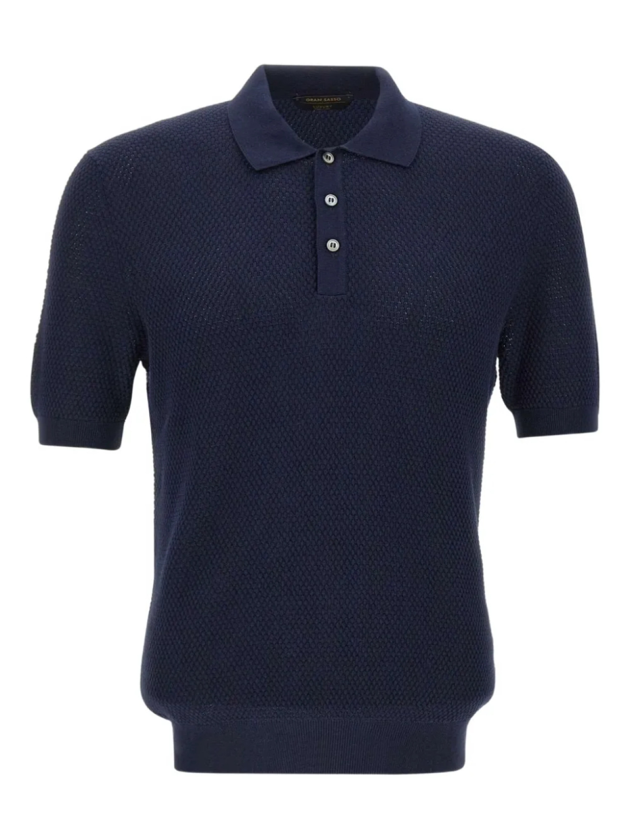 Текстурированная рубашка поло с коротким рукавом Gran Sasso, синий
Текстурированная рубашка поло с коротким рукавом Gran Sasso, синий