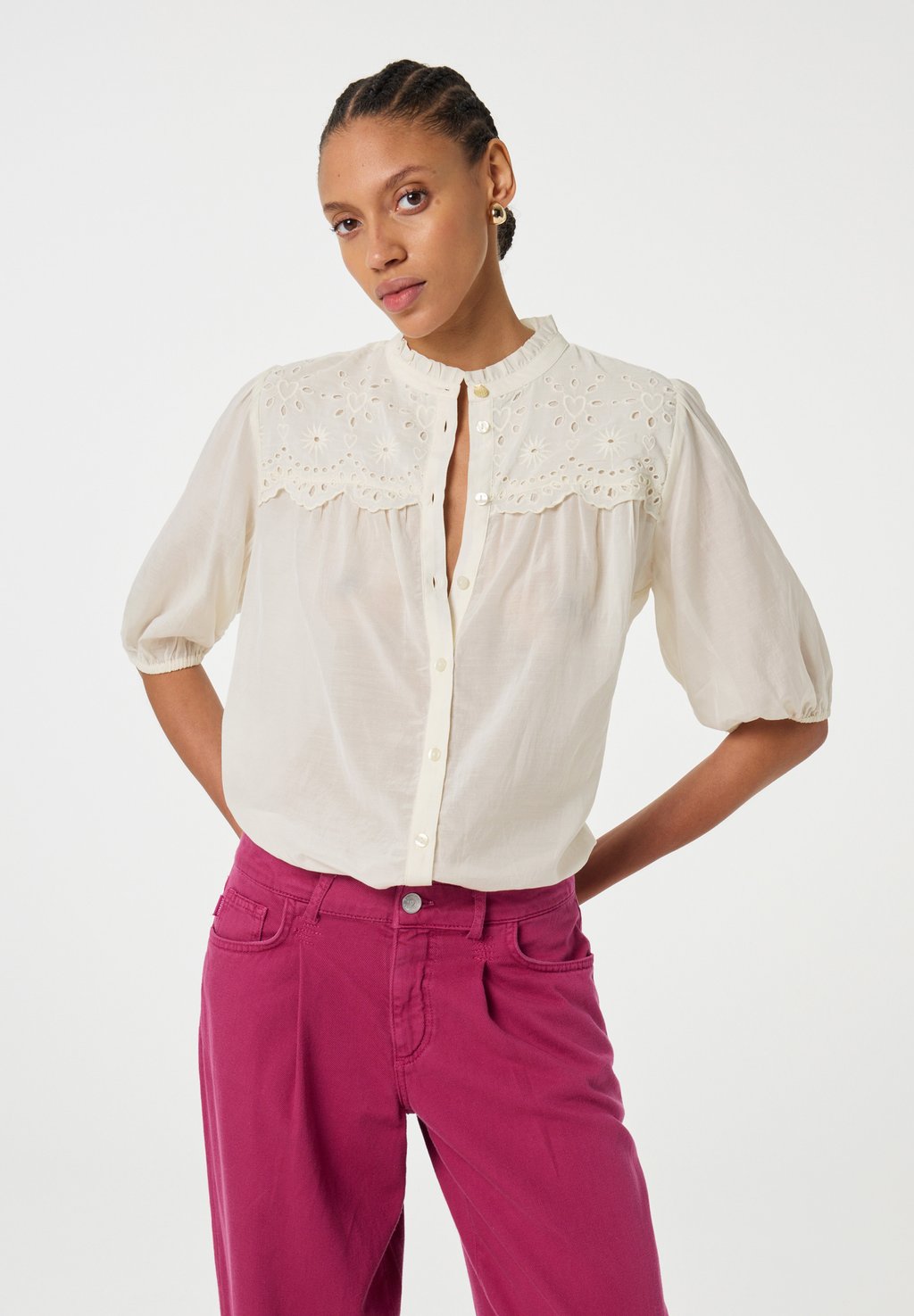 Блузка на пуговицах Fabienne Chapot, кремовый
Блузка на пуговицах Fabienne Chapot, кремовый