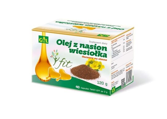 Gal, FIT Масло семян примулы вечерней, холодного отжима, 40 капсул 
Gal, FIT Масло семян примулы вечерней, холодного отжима, 40 капсул