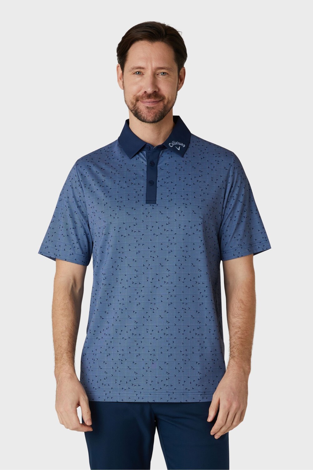 Рубашка поло с принтом мини шеврона по всей поверхности Callaway Apparel, синий
Рубашка поло с принтом мини шеврона по всей поверхности Callaway Apparel, синий