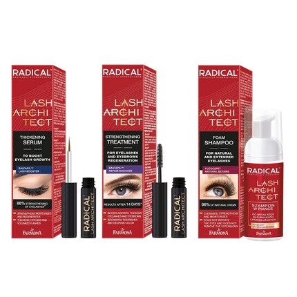 Lash Architect Growth Serum Лечебная сыворотка для ресниц и удлиняющий шампунь, Radical
Lash Architect Growth Serum Лечебная сыворотка для ресниц и удлиняющий шампунь, Radical