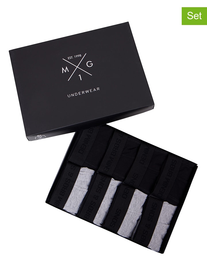 MG-1 Комплект из 8 штук: боксерские трусы серо-черного цвета
MG-1 Комплект из 8 штук: боксерские трусы серо-черного цвета