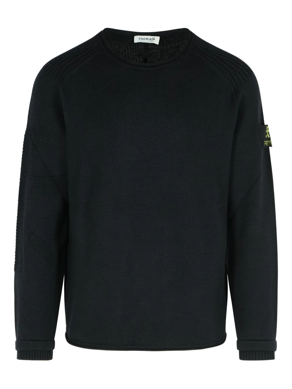 Свитер с круглым вырезом и нашивкой-логотипом PREMIATA, черный
Свитер с круглым вырезом и нашивкой-логотипом PREMIATA, черный