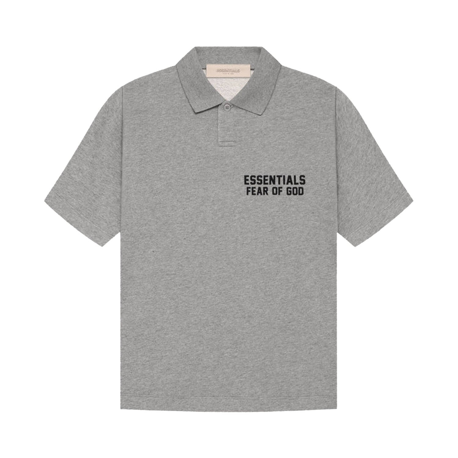 Детская футболка-поло с короткими рукавами Fear of God Essentials, цвет Темная овсянка 
Детская футболка-поло с короткими рукавами Fear of God Essentials, цвет Темная овсянка
