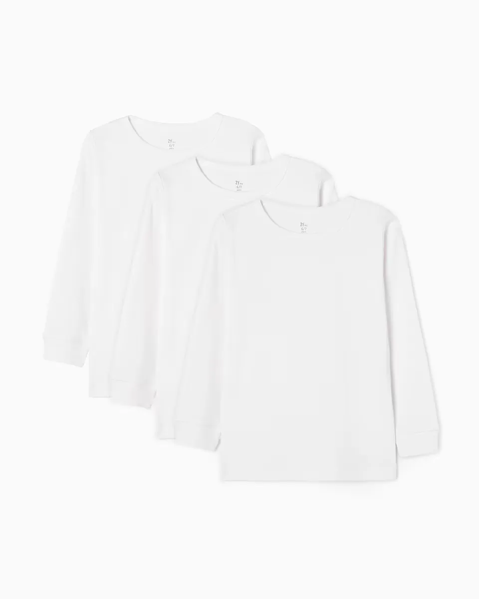 Упаковка из 3 футболок с круглым вырезом для мальчиков из 100% хлопка Zippy, белый
Упаковка из 3 футболок с круглым вырезом для мальчиков из 100% хлопка Zippy, белый