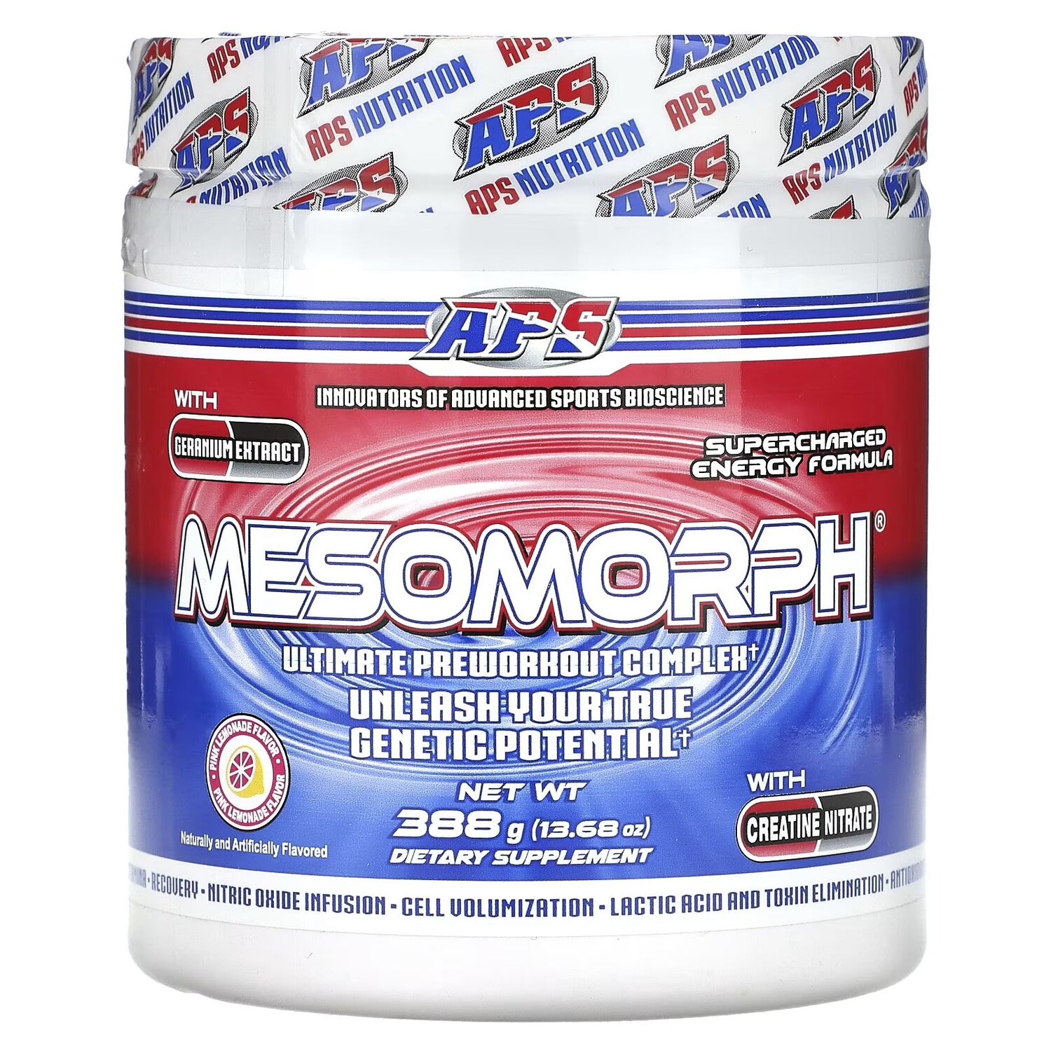 Mesomorph, Розовый лимонад, 13,68 унции (388 г) Aps
Mesomorph, Розовый лимонад, 13,68 унции (388 г) Aps