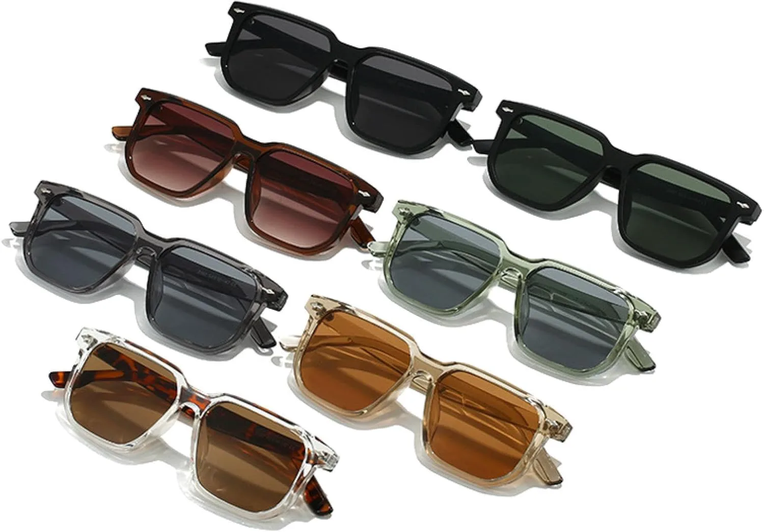 Мужские солнцезащитные очки в стиле ретро с заклепками, зеленые и серые, защита от УФ-излучения UV400; женские солнцезащитные очки класса люкс VVTWSSW, Black Grey
Мужские солнцезащитные очки в стиле ретро с заклепками, зеленые и серые, защита от УФ-излучения UV400; женские солнцезащитные очки класса люкс VVTWSSW, Black Grey