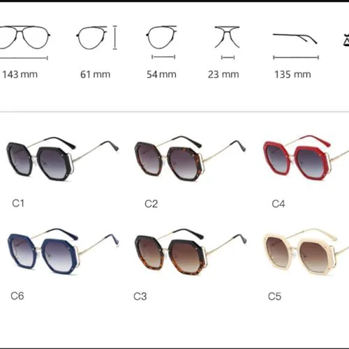 Женские солнцезащитные очки, модные квадратные очки с защитой от УФ-излучения UV400, винтажные очки, водительские очки, зеркальные очки MTZJH, C3blackleopard
Женские солнцезащитные очки, модные квадратные очки с защитой от УФ-излучения UV400, винтажные очки, водительские очки, зеркальные очки MTZJH, C3blackleopard