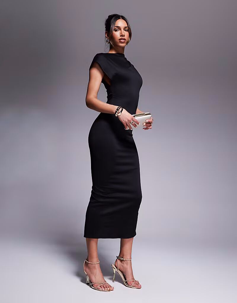 Платье миди с асимметричными рукавами и высоким воротом ASOS DESIGN черного цвета
Платье миди с асимметричными рукавами и высоким воротом ASOS DESIGN черного цвета