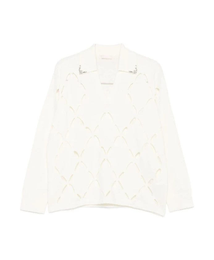 Белый шерстяной свитер, элегантный стиль. Liu Jo, белый
Белый шерстяной свитер, элегантный стиль. Liu Jo, белый