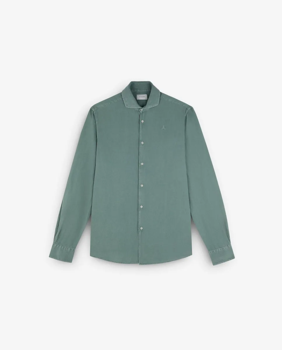 Мужская рубашка классического кроя с отложным воротником Scalpers, зеленый
Мужская рубашка классического кроя с отложным воротником Scalpers, зеленый