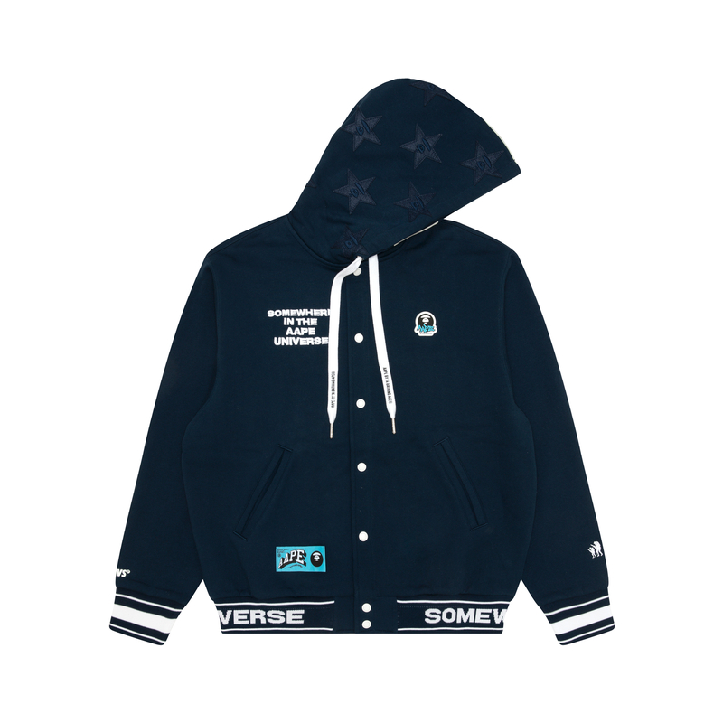 Aape Куртка-бомбер с капюшоном, Marine Blue NYX 
Aape Куртка-бомбер с капюшоном, Marine Blue NYX