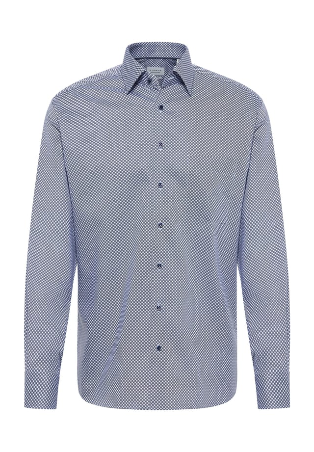 Рубашка из твила с принтом современный крой Eterna, синий
Рубашка из твила с принтом современный крой Eterna, синий