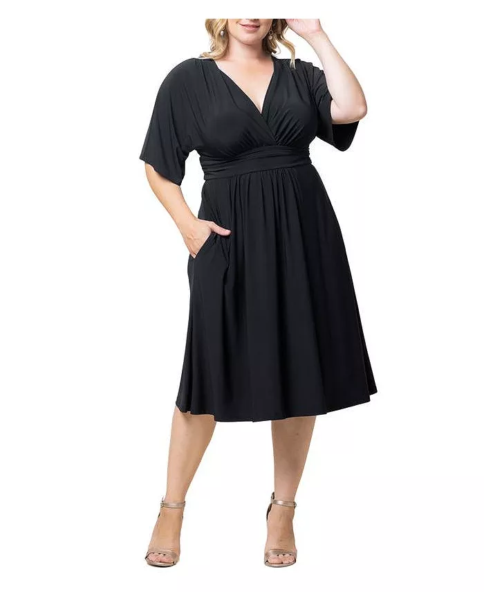 Платье миди силуэта А-силус Gia с карманами больших размеров Kiyonna, черный
Платье миди силуэта А-силус Gia с карманами больших размеров Kiyonna, черный