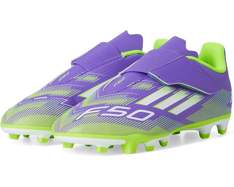 Кроссовки adidas Kids F50 Club Velcro Firm/Multi Ground Cleats, цвет Purple Rush/White/Lucid Lemon
Кроссовки adidas Kids F50 Club Velcro Firm/Multi Ground Cleats, цвет Purple Rush/White/Lucid Lemon
