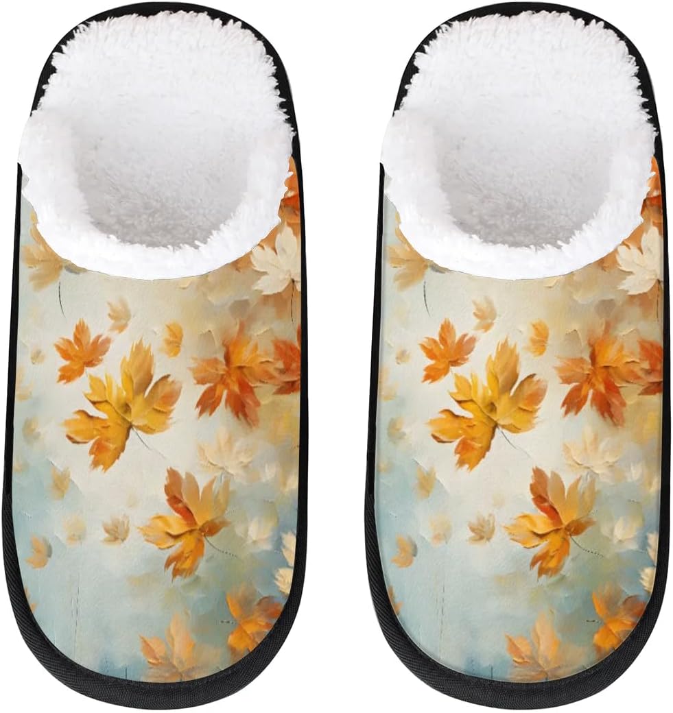Тапочки Gublec для женщин и мужчин, уютные с нескользящей подошвой, для дома, теплые плюшевые тапочки для дома, спальни и путешествий, Maple Leaf Oil Painting
Тапочки Gublec для женщин и мужчин, уютные с нескользящей подошвой, для дома, теплые плюшевые тапочки для дома, спальни и путешествий, Maple Leaf Oil Painting