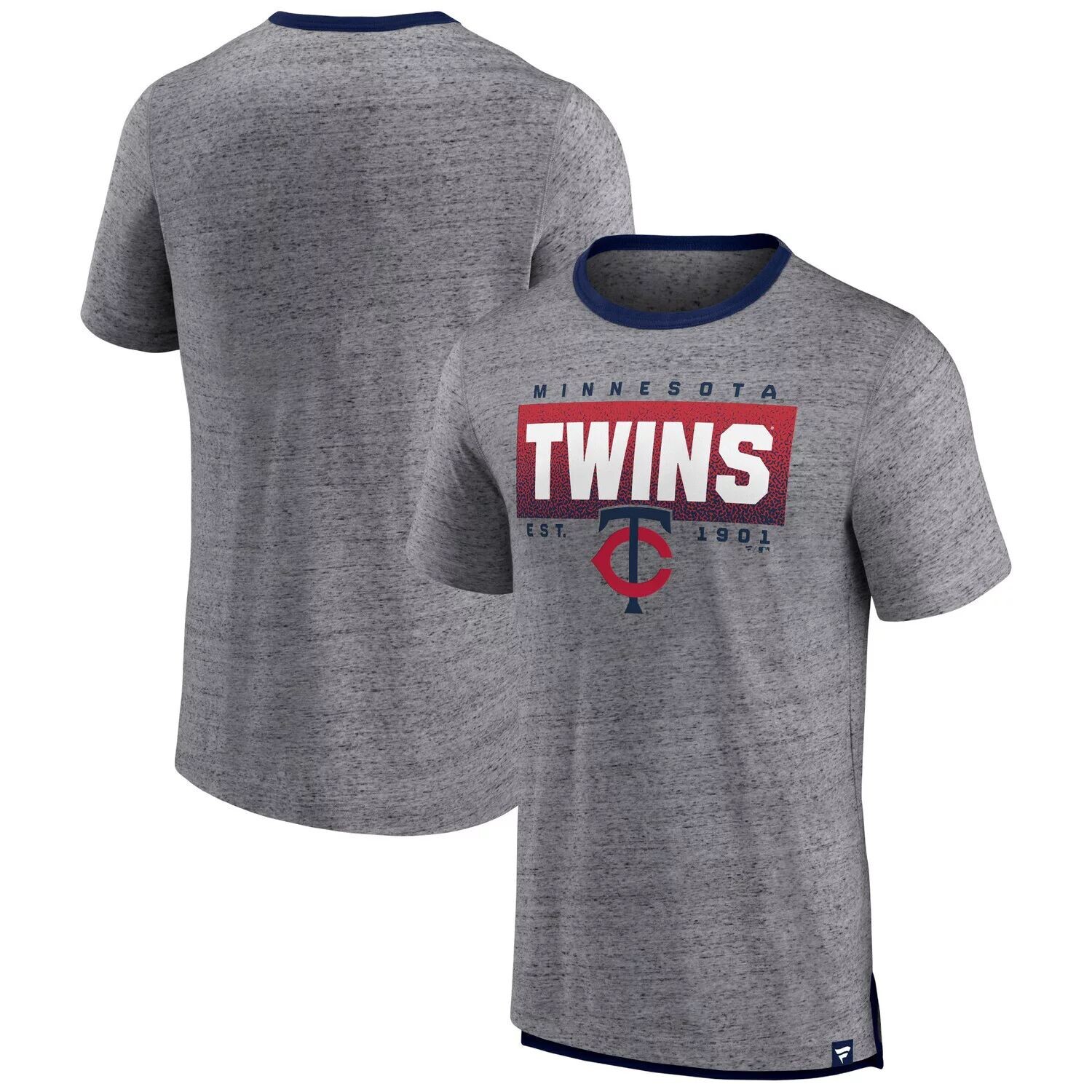Мужская футболка с логотипом Fanatics Heathered Grey Minnesota Twins Iconic Team Element, крапчатая футболка Ringer
Мужская футболка с логотипом Fanatics Heathered Grey Minnesota Twins Iconic Team Element, крапчатая футболка Ringer