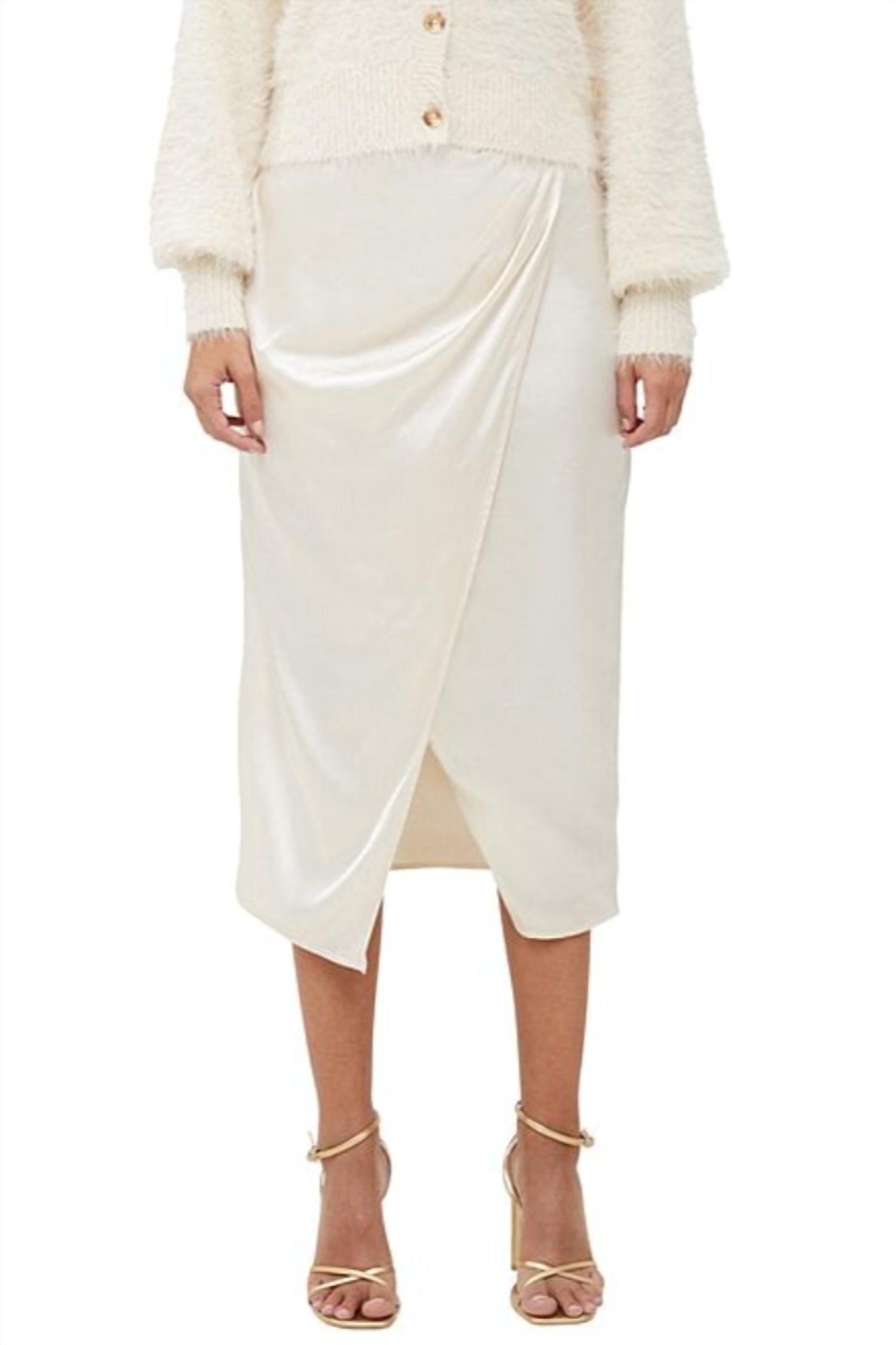 Юбка-миди Inu из сатина в классическом кремовом цвете на запах French Connection
Юбка-миди Inu из сатина в классическом кремовом цвете на запах French Connection