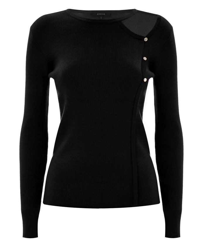 Стильный облегающий пуловер Kocca, черный
Стильный облегающий пуловер Kocca, черный