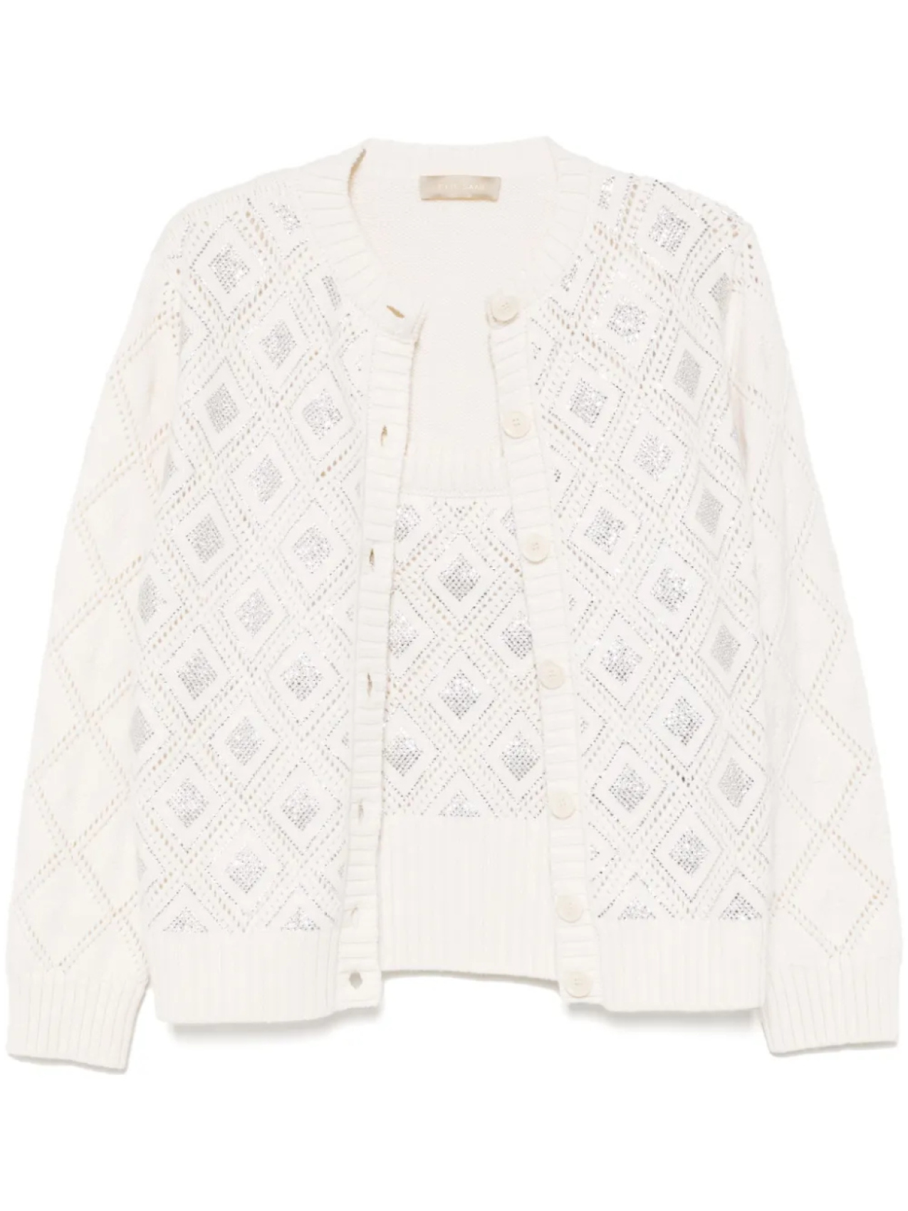 Трикотажный комплект с кристаллами Elie Saab, нейтральный
Трикотажный комплект с кристаллами Elie Saab, нейтральный