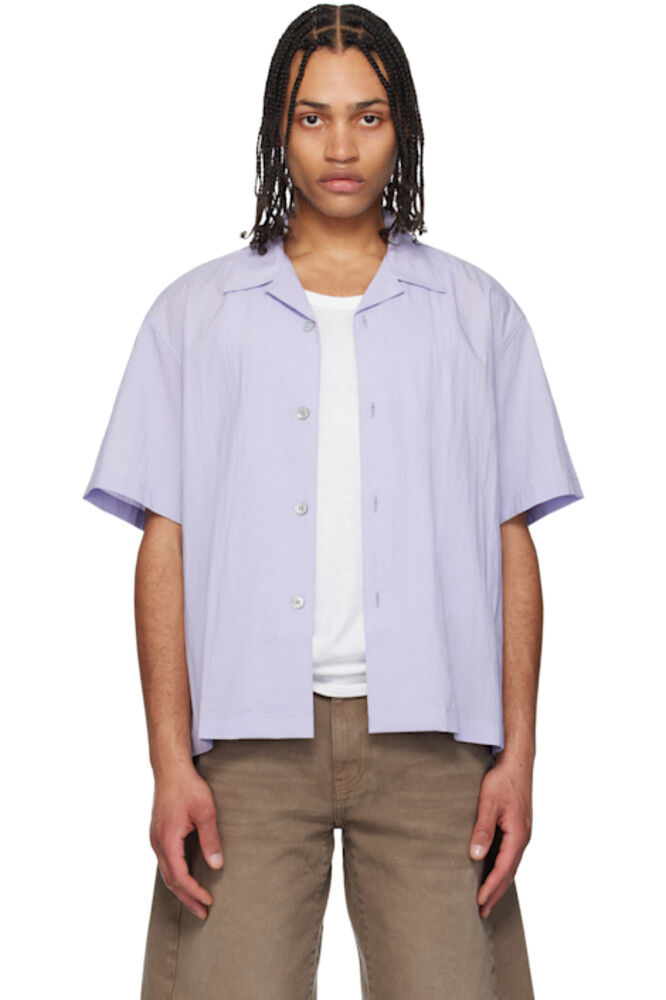 Фиолетовая натуральная мятая рубашка с открытым воротником COOR
Фиолетовая натуральная мятая рубашка с открытым воротником COOR