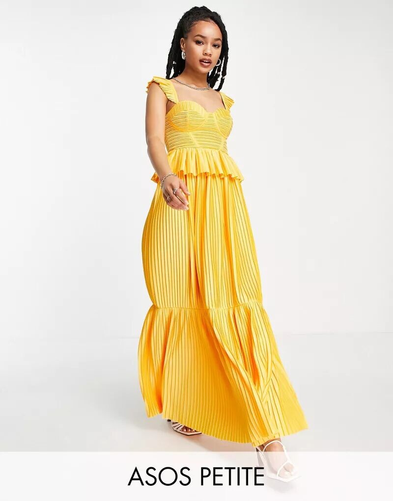 Ярусное платье макси с корсетом и складками ASOS DESIGN Petite цвета календулы
Ярусное платье макси с корсетом и складками ASOS DESIGN Petite цвета календулы