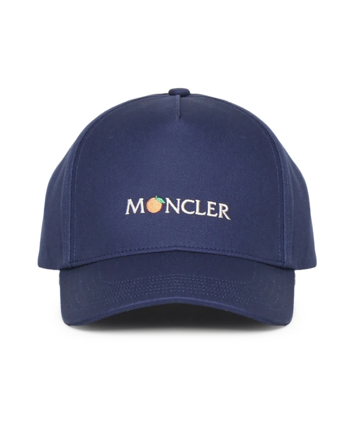 Синяя хлопковая габардиновая кепка с вышитым логотипом Moncler, синий
Синяя хлопковая габардиновая кепка с вышитым логотипом Moncler, синий