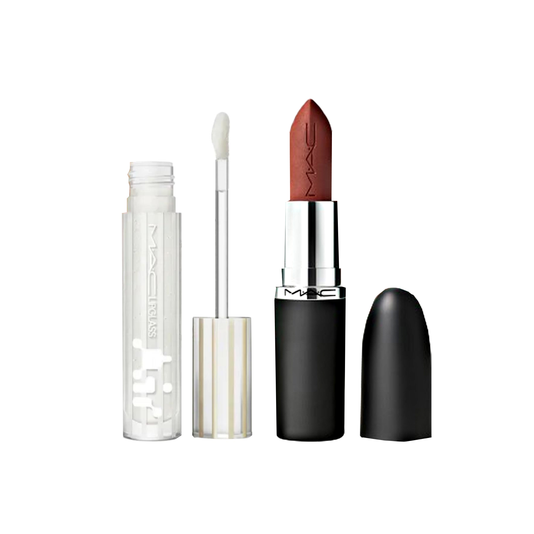 Зеркальный глянцевый блеск для губ с матовым финишем в форме стика набор для макияжа легко растушевывается 3,5 г+5 мл MAC
Зеркальный глянцевый блеск для губ с матовым финишем в форме стика набор для макияжа легко растушевывается 3,5 г+5 мл MAC